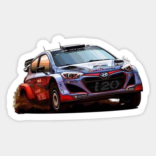 Hyundai i20 WRC Sticker by Mario Ramos Rally Art